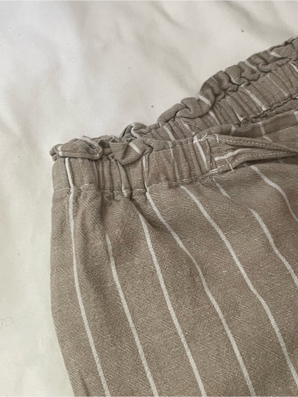 Beachlunchlounge Linen Blend Pinstripe Drawstring Pants XL Coastal Boho Casual - Picture 7 of 11